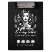 Makeup Artist Hair Stylist Beauty Salon Lash Brows Klemmbrett (Vorderseite)