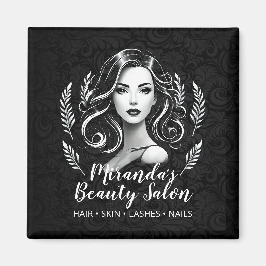 Makeup Artist Hair Stylist Beauty Salon Lash Brows Magnet (Vorne)