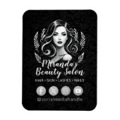 Makeup Artist Hair Stylist Beauty Salon Lash Brows Magnet (Vertikal)