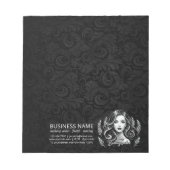 Makeup Artist Hair Stylist Beauty Salon Lash Brows Notizblock (Vorderseite)
