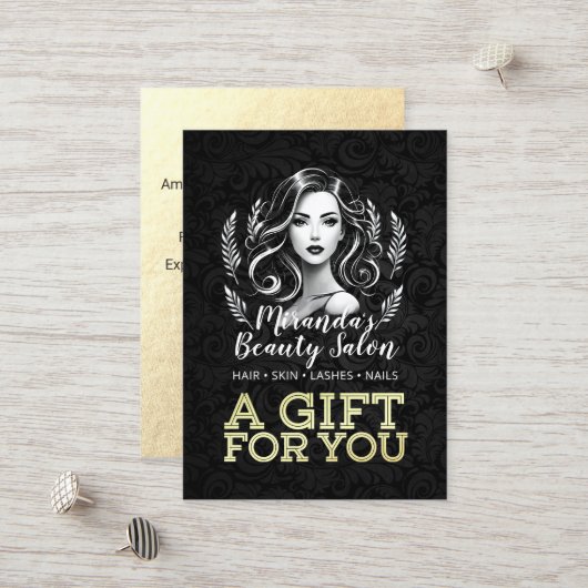 Makeup Artist Hair Stylist Beauty Salon Lash Brows Rabattkarte (Vorderseite/Rückseite Beispiel)