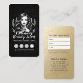 Makeup Artist Hair Stylist Beauty Salon Lash Brows Terminkarte (Vorne/Hinten)