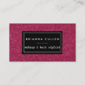 Makeup Artist Hair Stylist Funky Glitzer Visitenkarte (Vorderseite)