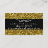 Makeup Artist Hair Stylist Funky Gold Glitzer Visitenkarte (Rückseite)