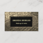 Makeup Artist Hair Stylist Funky Gold Visitenkarte (Vorderseite)