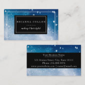 Makeup Artist Hair Stylist Funky Green Glitzer Visitenkarte (Vorne/Hinten)