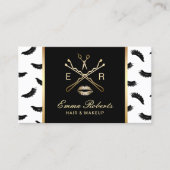 Makeup Artist Hair Stylist Lashes Drucksaal Visitenkarte (Vorderseite)