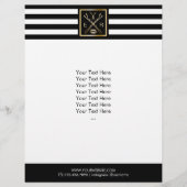 Makeup Artist Hair Stylist Modern Stripes Salon Flyer (Vorne)