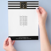 Makeup Artist Hair Stylist Modern Stripes Salon Flyer (Hand)