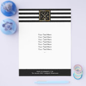 Makeup Artist Hair Stylist Modern Stripes Salon Flyer (Einzeln)