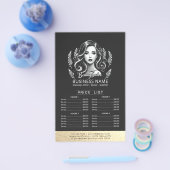 Makeup Artist Hair Stylist Moderne schwarze Preisl Flyer (Einzeln)