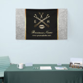 Makeup Artist Hair Stylist Moderner Silberner Glit Banner (Messeveranstaltung)
