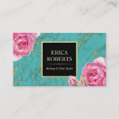 Makeup Artist Hair Stylist Modernes Aquamarines Bl Visitenkarte (Vorderseite)