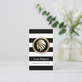 Makeup Artist Hair Stylist Modernes Gold Girl Icon Visitenkarte (Stehend Vorderseite)