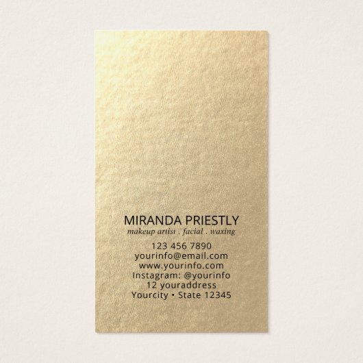 Makeup Artist Hair Stylist Modernes Paket Beilage (Rückseite)