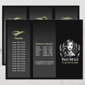 Makeup Artist Hair Stylist Modernes Schwarz-weißes (Vorne/Hinten)