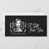 Makeup Artist Hair Stylist Modernes Schwarz-weißes (Vorderseite)