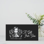 Makeup Artist Hair Stylist Modernes Schwarz-weißes (Stehend Vorderseite)