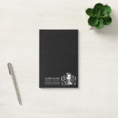 Makeup Artist Hair Stylist Modernes Schwarz-weißes Post-it Klebezettel (Büro)