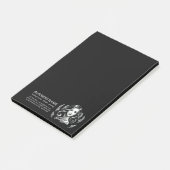 Makeup Artist Hair Stylist Modernes Schwarz-weißes Post-it Klebezettel (angewinkelt)