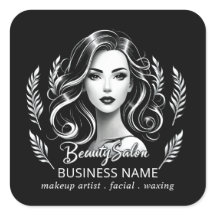 Makeup Artist Hair Stylist Modernes Schwarz-weißes