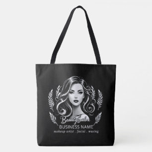 Makeup Artist Hair Stylist Modernes Schwarz-weißes Tasche
