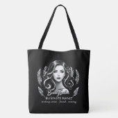 Makeup Artist Hair Stylist Modernes Schwarz-weißes Tasche (Rückseite)