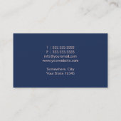 Makeup Artist Hair Stylist Rose Gold Navy Blue Visitenkarte (Rückseite)