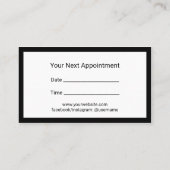 Makeup Artist Hair Stylist Schlicht Frame Termin (Rückseite)