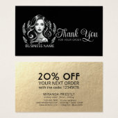 Makeup Artist Hair Stylist Schwarz-weiß Vielen Dan (Vorne & Hinten)