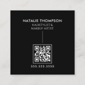 Makeup Artist Hairstylist Nail Tech Beauty Salon Quadratische Visitenkarte (Rückseite)
