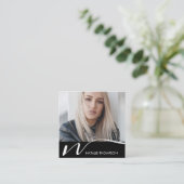 Makeup Artist Hairstylist Nail Tech Beauty Salon Quadratische Visitenkarte (Stehend Vorderseite)