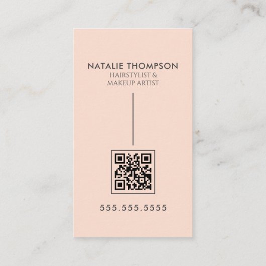 Makeup Artist Hairstylist Nail Tech Beauty Salon Visitenkarte (Rückseite)