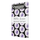 Makeup Artist Hand Watercolor Pflaumen Lila Mini Klemmbrett (Gewinkelt2)