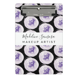 Makeup Artist Hand Watercolor Pflaumen Lila Mini Klemmbrett