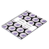 Makeup Artist Hand Watercolor Pflaumen Lila Notizblock (Linke Seite)