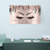Makeup Artist Heart Lash Glitzer Tropfen Rose Brow Banner (Messeveranstaltung)
