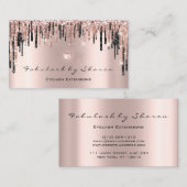 Makeup Artist Heart Lash Glitzer Tropfen Rose Diam Visitenkarte (Vorne/Hinten)