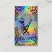 Makeup Artist | Holographic Beauty Celestial Visitenkarte (Vorderseite)