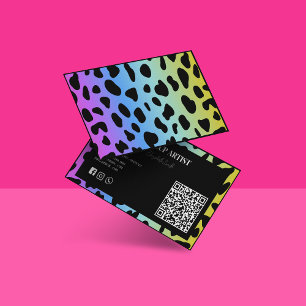 Makeup artist Holographic bunt QR-Code Visitenkarte