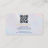 Makeup Artist Holographic QR Code Visitenkarte (Rückseite)