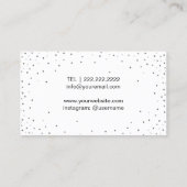 Makeup Artist Hot Pink Lips Silver Confetti Visitenkarte (Rückseite)