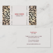 Makeup Artist Imitate Gold Leaf Circle Muster Visitenkarte (Vorne/Hinten)