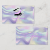 Makeup Artist, Imitate Lashes Holographische Moder Visitenkarte (Vorne/Hinten)