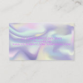 Makeup Artist, Imitate Lashes Holographische Moder Visitenkarte (Rückseite)