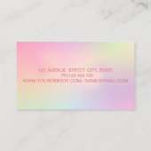 Makeup Artist, Imitate Lashes Visitenkarte (Rückseite)