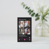 Makeup Artist Instagram POST Pink QR Code Visitenkarte (Stehend Vorderseite)