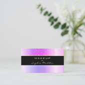 Makeup Artist Iridescent Ombre Trendy Glitzer Visitenkarte (Stehend Vorderseite)