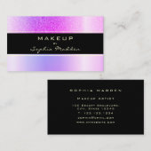 Makeup Artist Iridescent Ombre Trendy Glitzer Visitenkarte (Vorne/Hinten)
