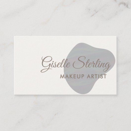 Makeup Artist Iridescent Pearl Opal Abstrakt Visitenkarte (Vorderseite)